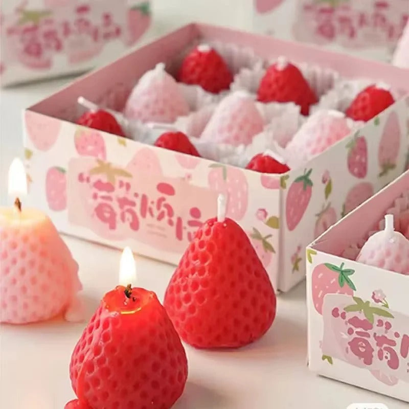 Soy Wax Candle in Strawberry Scent for Home Decoration and Gifts