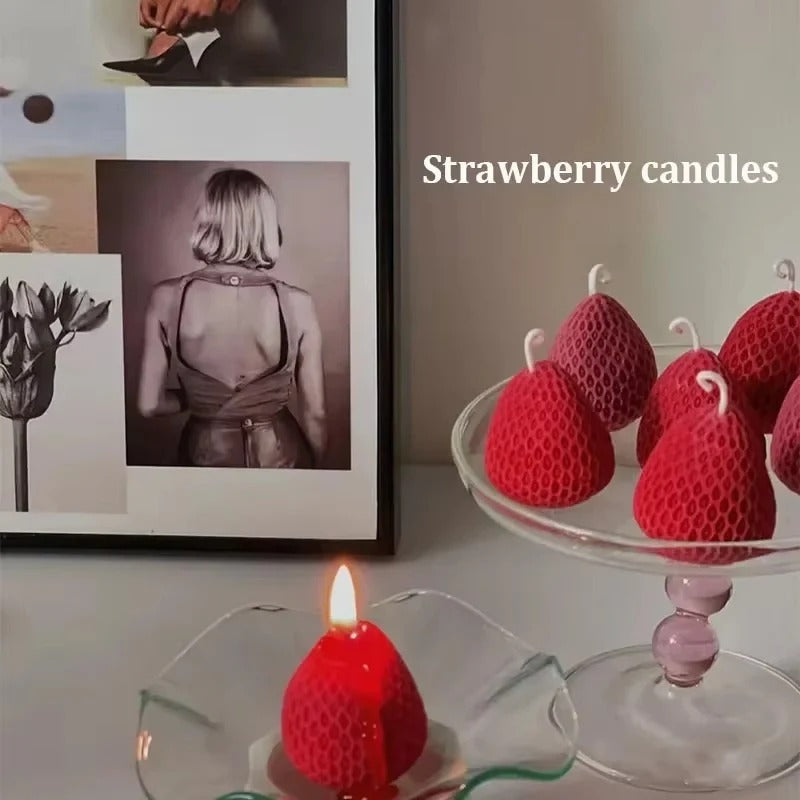 Soy Wax Candle in Strawberry Scent for Home Decoration and Gifts