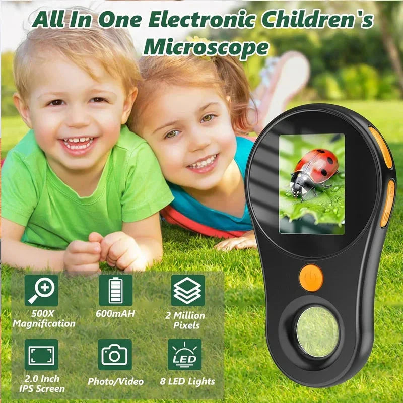LED Light Handheld Microscope with Display