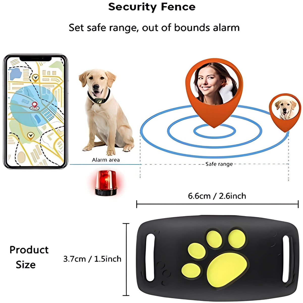 Real-Time Tracking GPS Collar for Pets with Geo-Fence Notifications