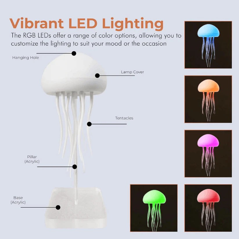Voice-Activated LED Jellyfish Lamp with Color-Change Feature