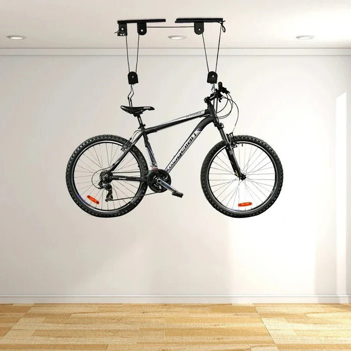 Ceiling Bike Lift with Adjustable Pulley Mechanism