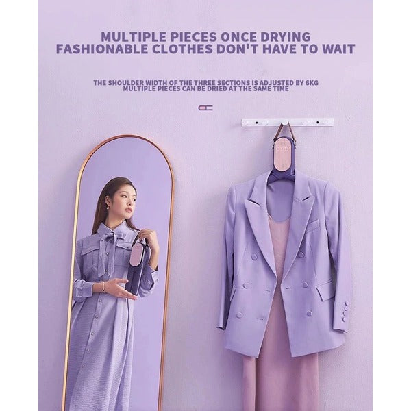 Folding Heated Clothes Drying Rack with Shoe Dryer and Timer