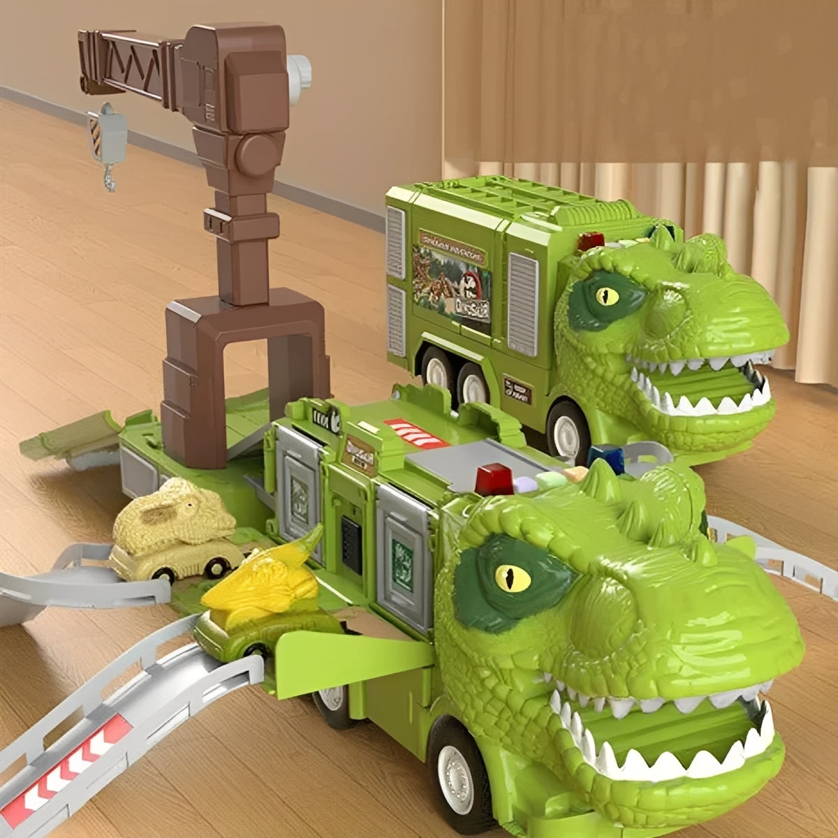 Dual Dinosaur Toy Truck - 2-in-1 Play Vehicle