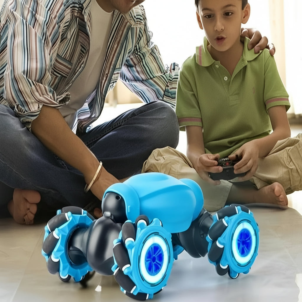 Remote Control Stunt Car with Dual-Sided Driving and Gesture Control