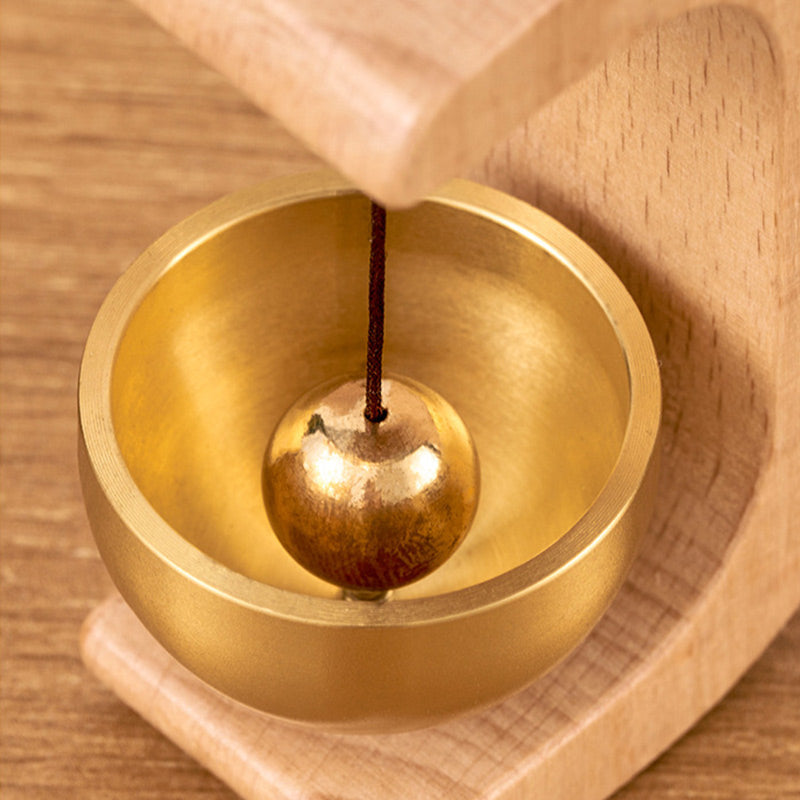 Wooden Wind Chime with Magnetic Singing Bowl