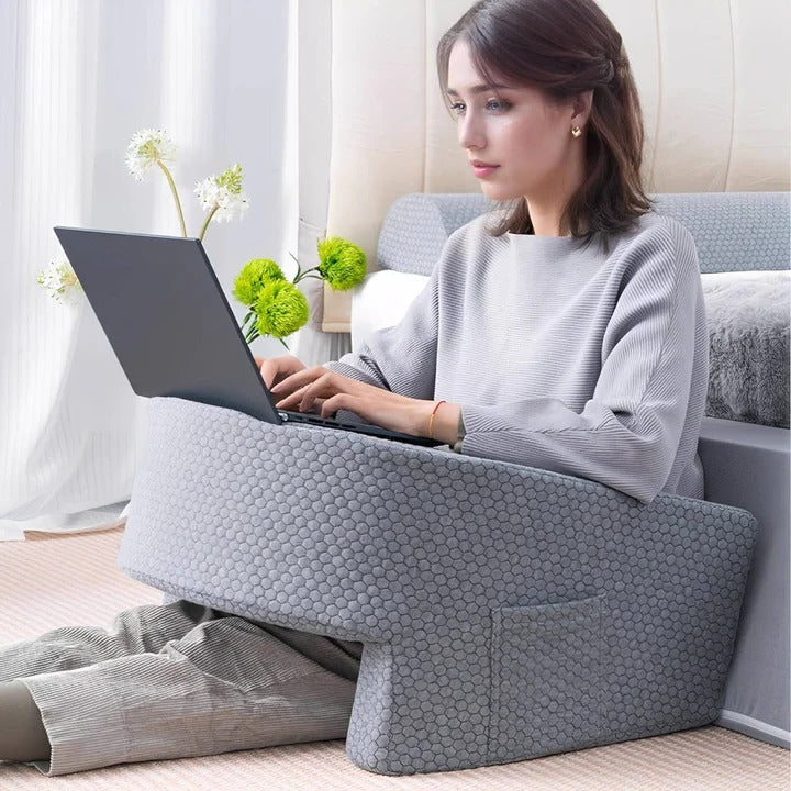 Back and Arm Support Reading Pillow for Adjustable Beds