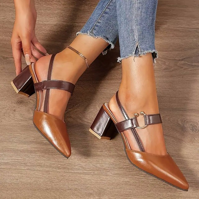 Ankle Strap Support for Women's Block Heel Pumps