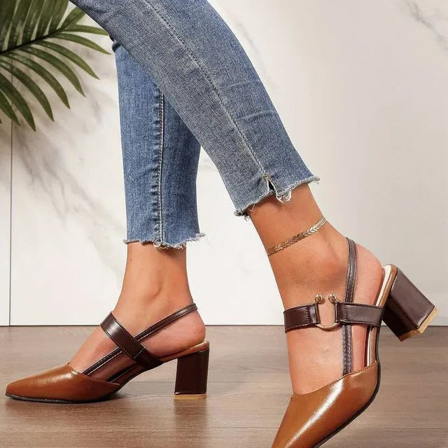 Ankle Strap Support for Women's Block Heel Pumps