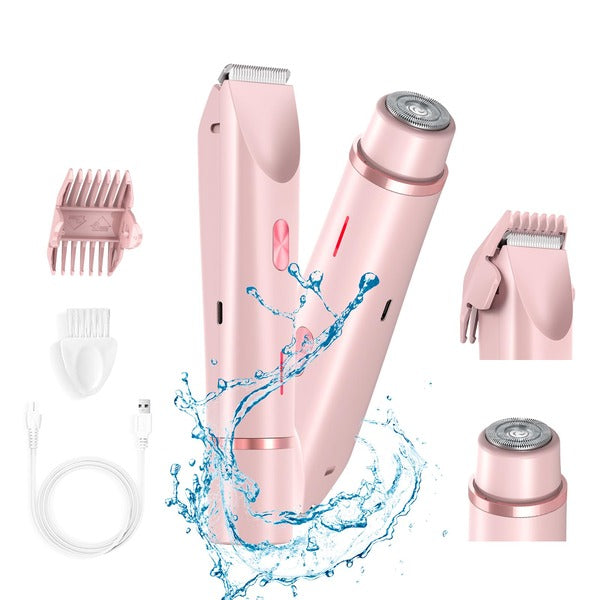 Women's Electric Bikini Trimmer with Dual Blades for Wet/Dry Use