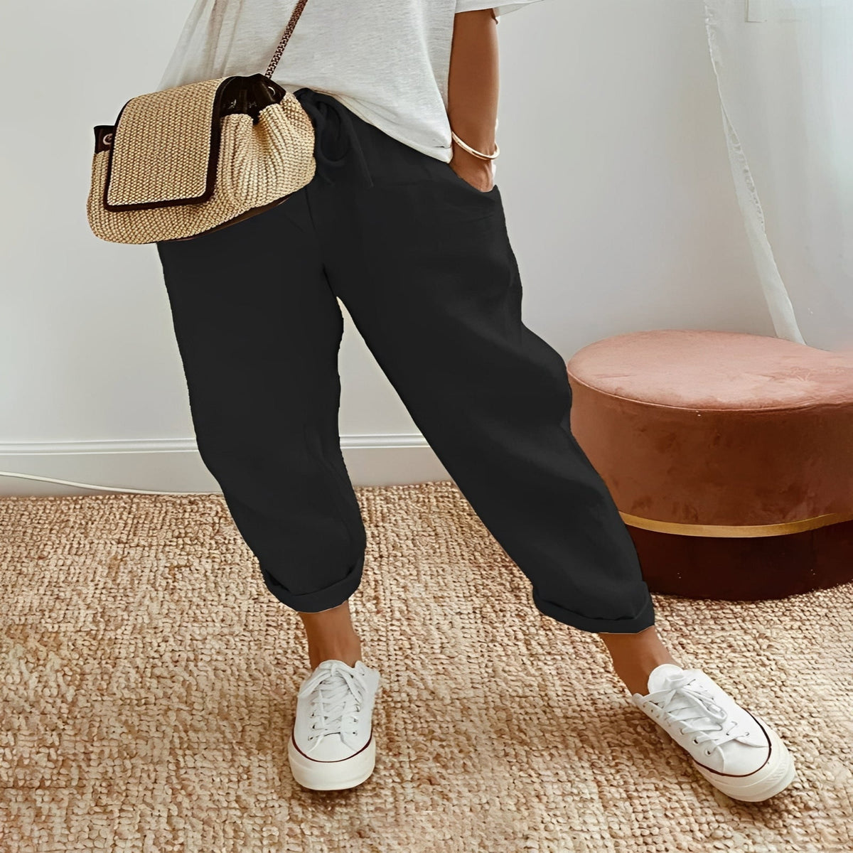 Moisture-Wicking Cotton Trousers for Breathable Comfort