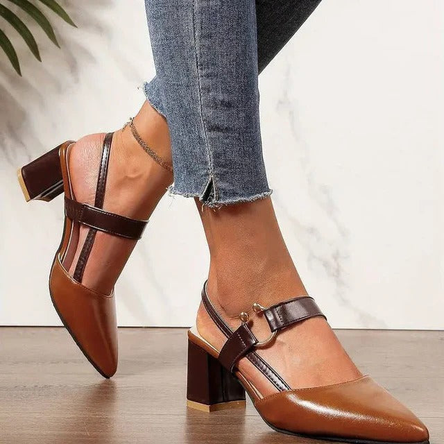 Ankle Strap Support for Women's Block Heel Pumps
