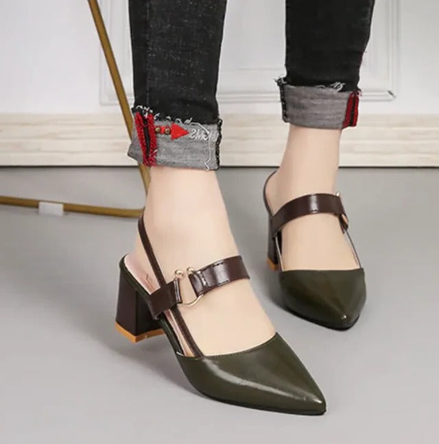 Ankle Strap Support for Women's Block Heel Pumps