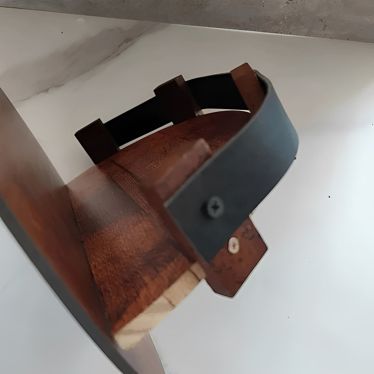 Rustic Wall Shelf for Bar Decor – Bourbon Barrel Style Accessory