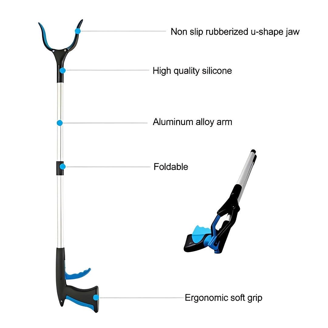 Rotating Head Reacher Tool for Accessing Difficult Spaces