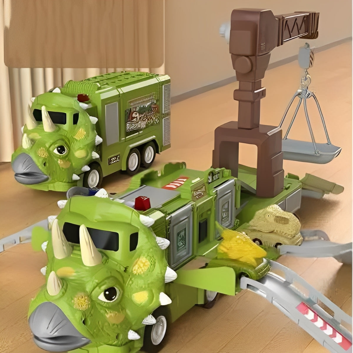 Dual Dinosaur Toy Truck - 2-in-1 Play Vehicle