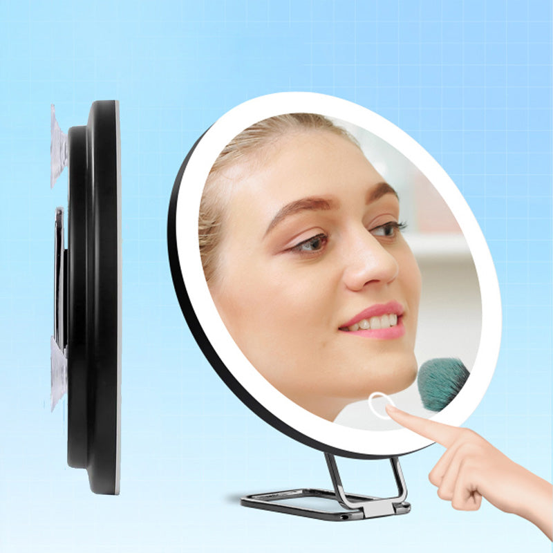 Dimmable Lighted Makeup Mirror with 30x Magnification