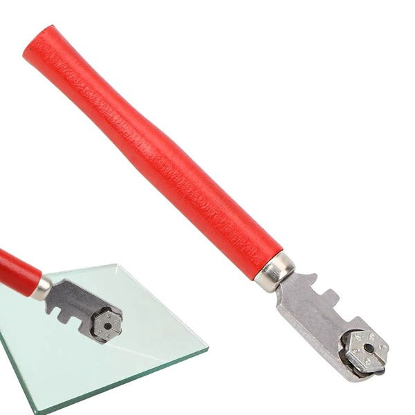 Weighted Glass and Tile Scorer with Side Notch and Diamond Tip