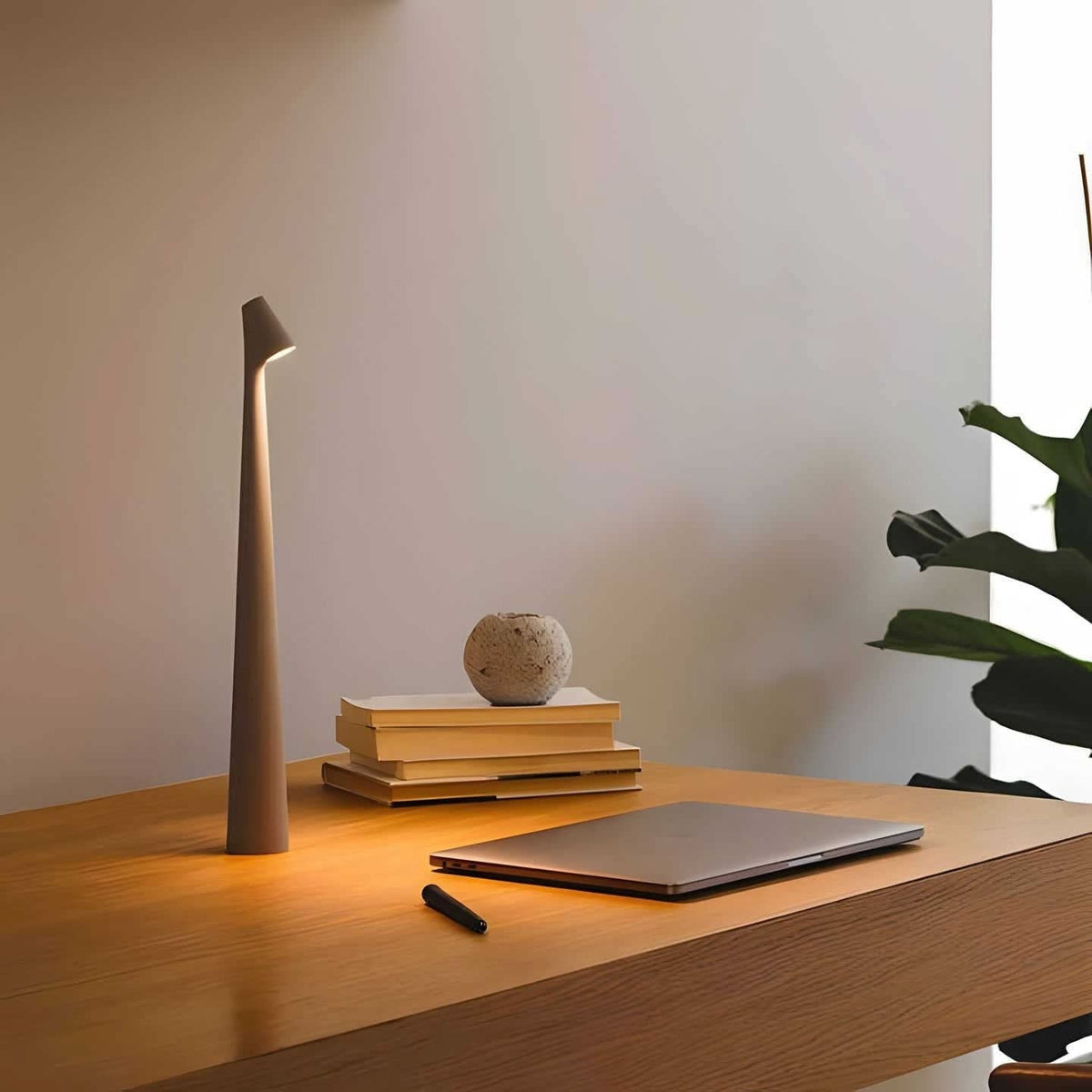 USB Charging Aluminum Desk Lamp – Cordless with 3 Brightness Levels