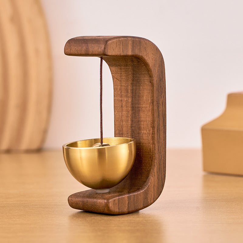 Wooden Wind Chime with Magnetic Singing Bowl