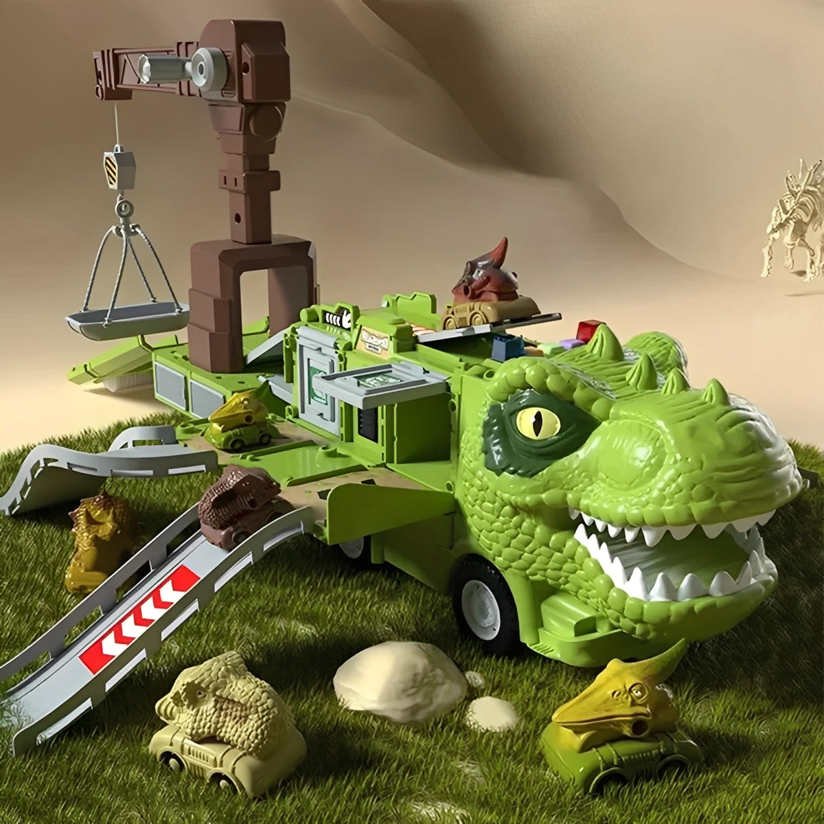 Dual Dinosaur Toy Truck - 2-in-1 Play Vehicle