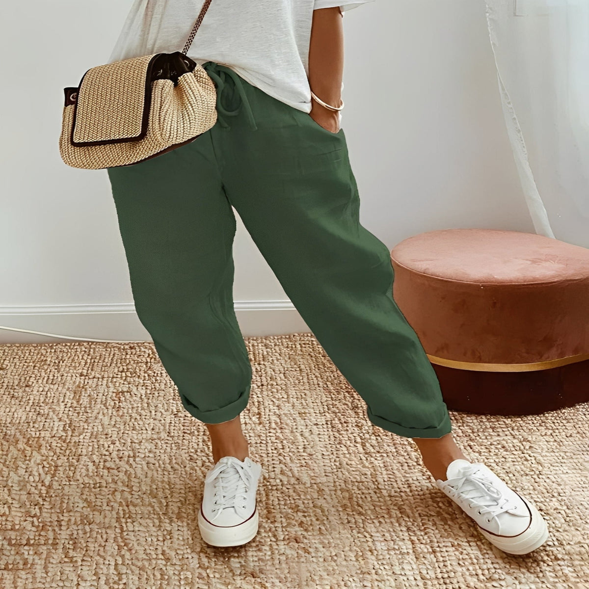 Moisture-Wicking Cotton Trousers for Breathable Comfort