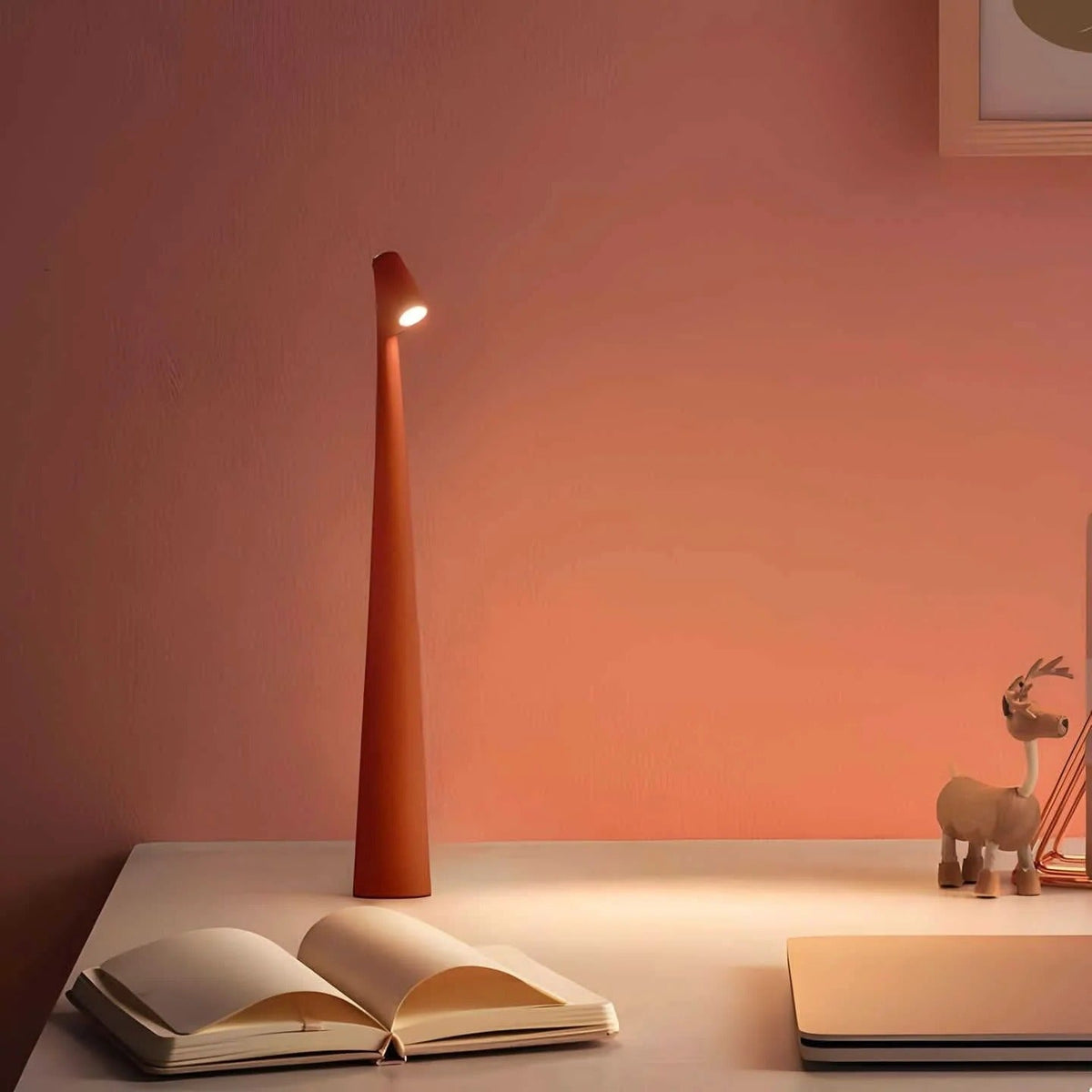 USB Charging Aluminum Desk Lamp – Cordless with 3 Brightness Levels