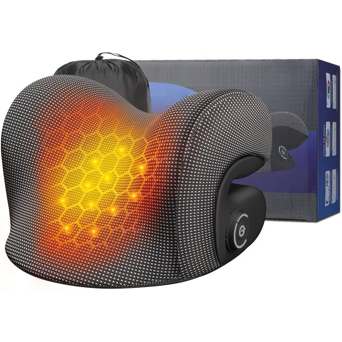 Neck Relaxation Support with Heat Adjustment and Massage Features