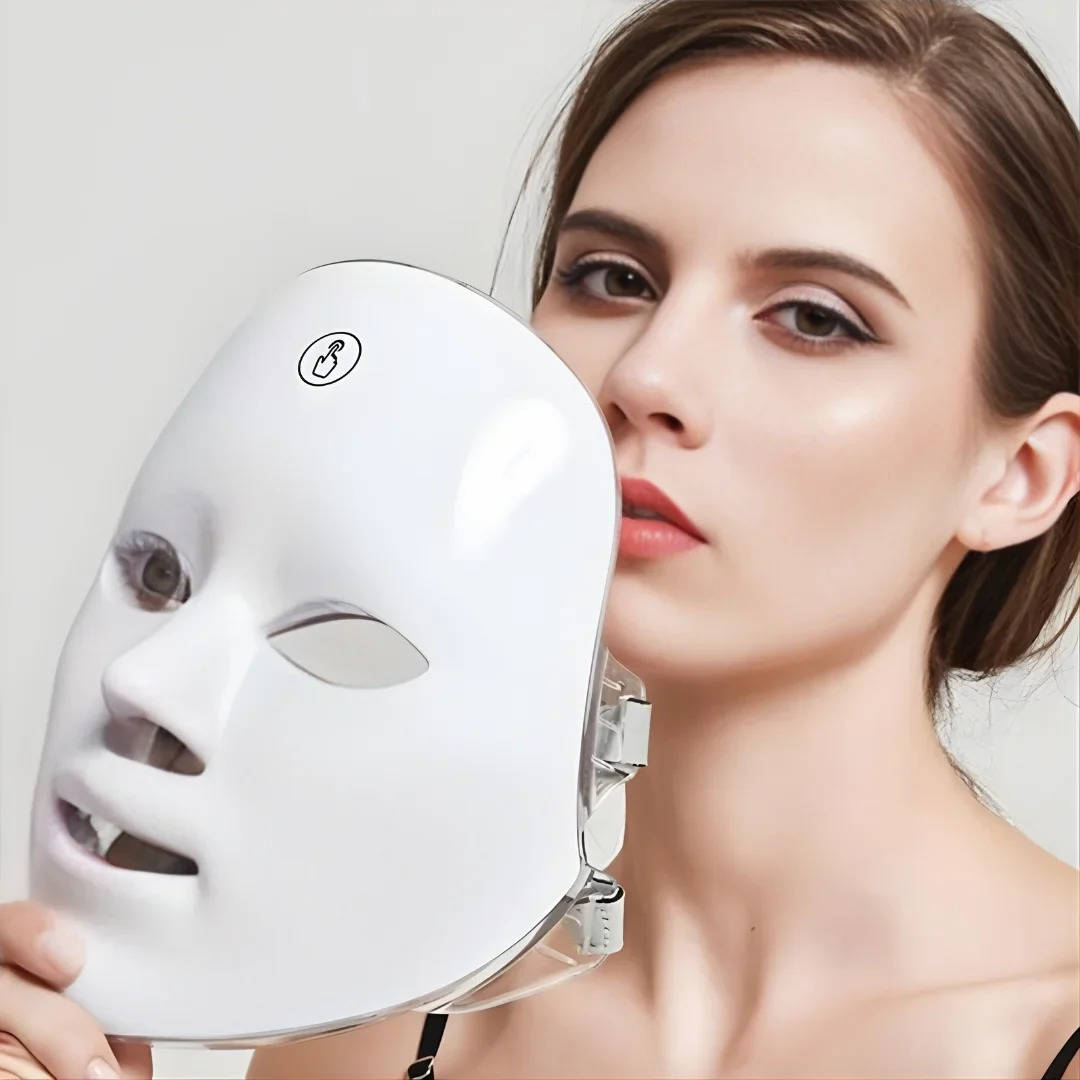 Adjustable Cordless Face Mask with 7 Color LED Lights