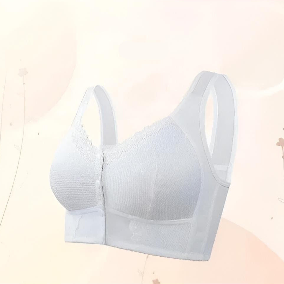 Soft Cotton Wireless Bra with Front Closure for Easy Wear
