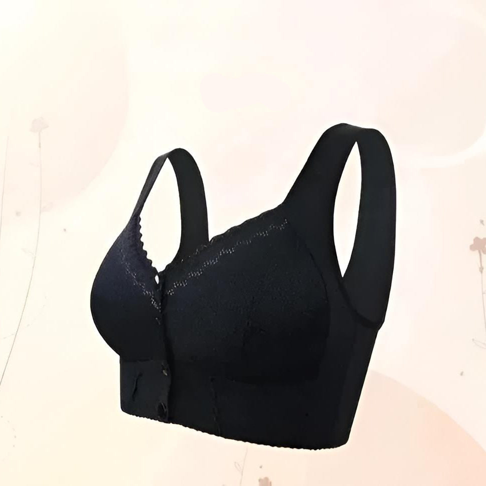 Soft Cotton Wireless Bra with Front Closure for Easy Wear