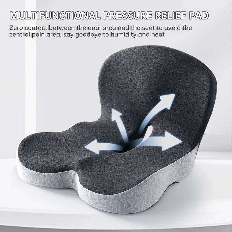 Contoured Support Seat Cushion in Memory Foam for Office and Car Chairs