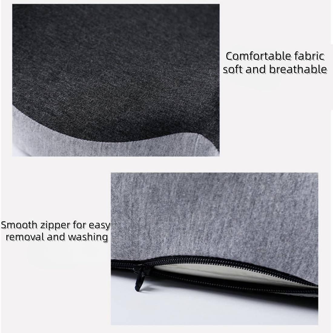 Contoured Support Seat Cushion in Memory Foam for Office and Car Chairs