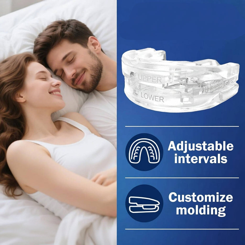 Mouth Guard with Dual Tray Fit and Adjustable Open Front Design