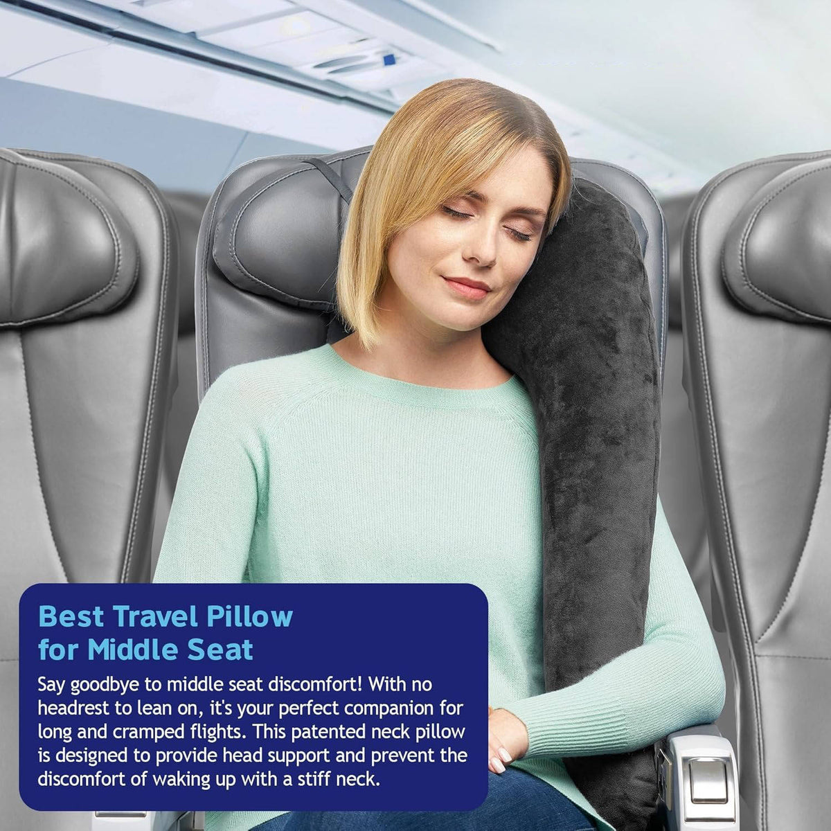 Neck Pillow for Travel – Ergonomic Design for Airplane and Car
