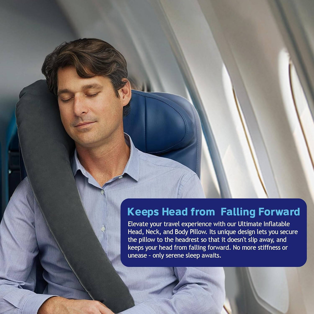 Neck Pillow for Travel – Ergonomic Design for Airplane and Car