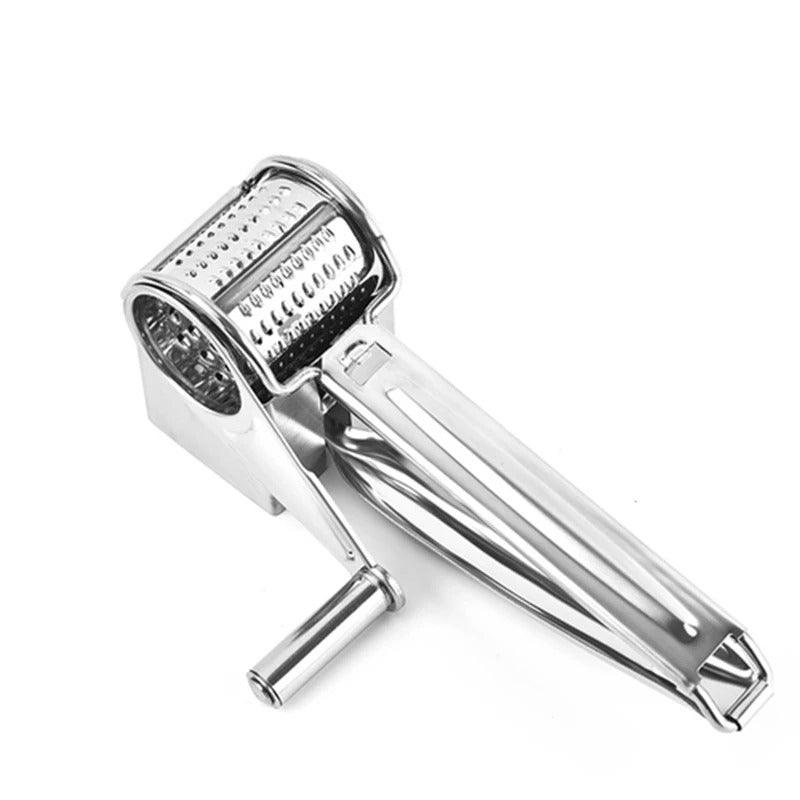 Stainless Steel Hand Grater with Swappable Drums