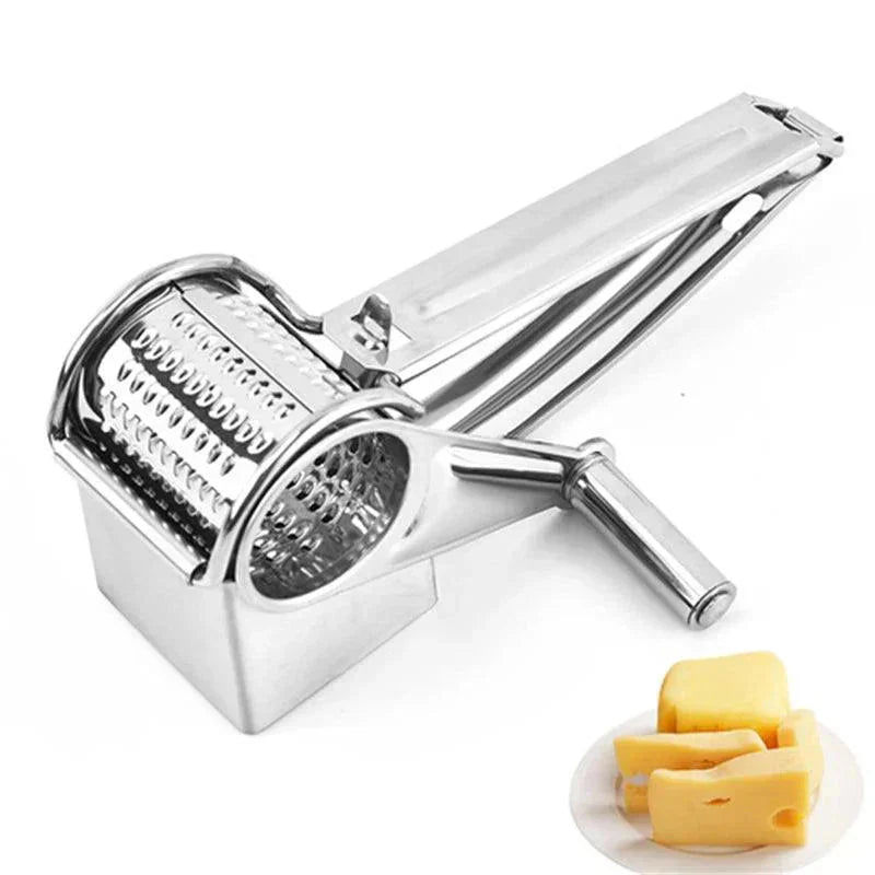 Stainless Steel Hand Grater with Swappable Drums