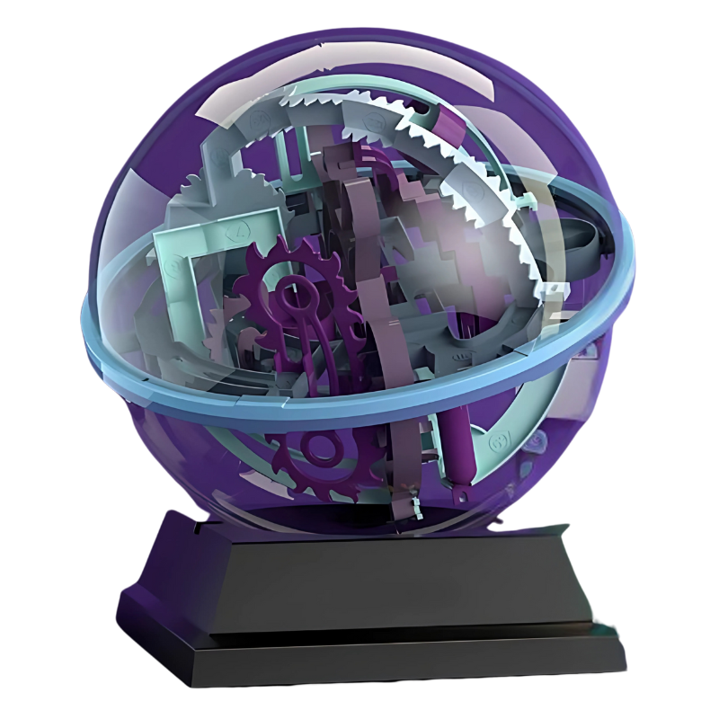 Numbered Pathways 3D Maze Puzzle Ball – Four Levels of Challenge