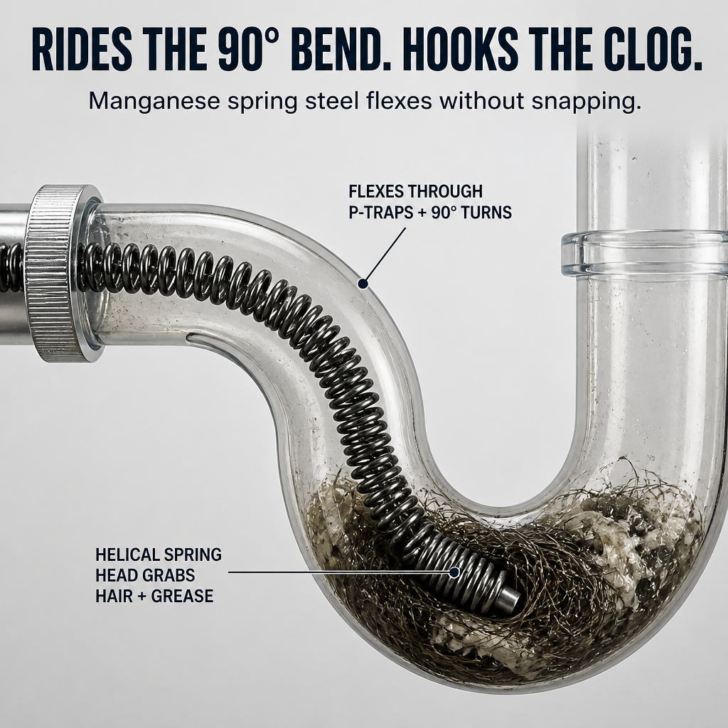 SwiftFlow™ — Drill Through Stubborn Drain Clogs Without Calling a Plumber