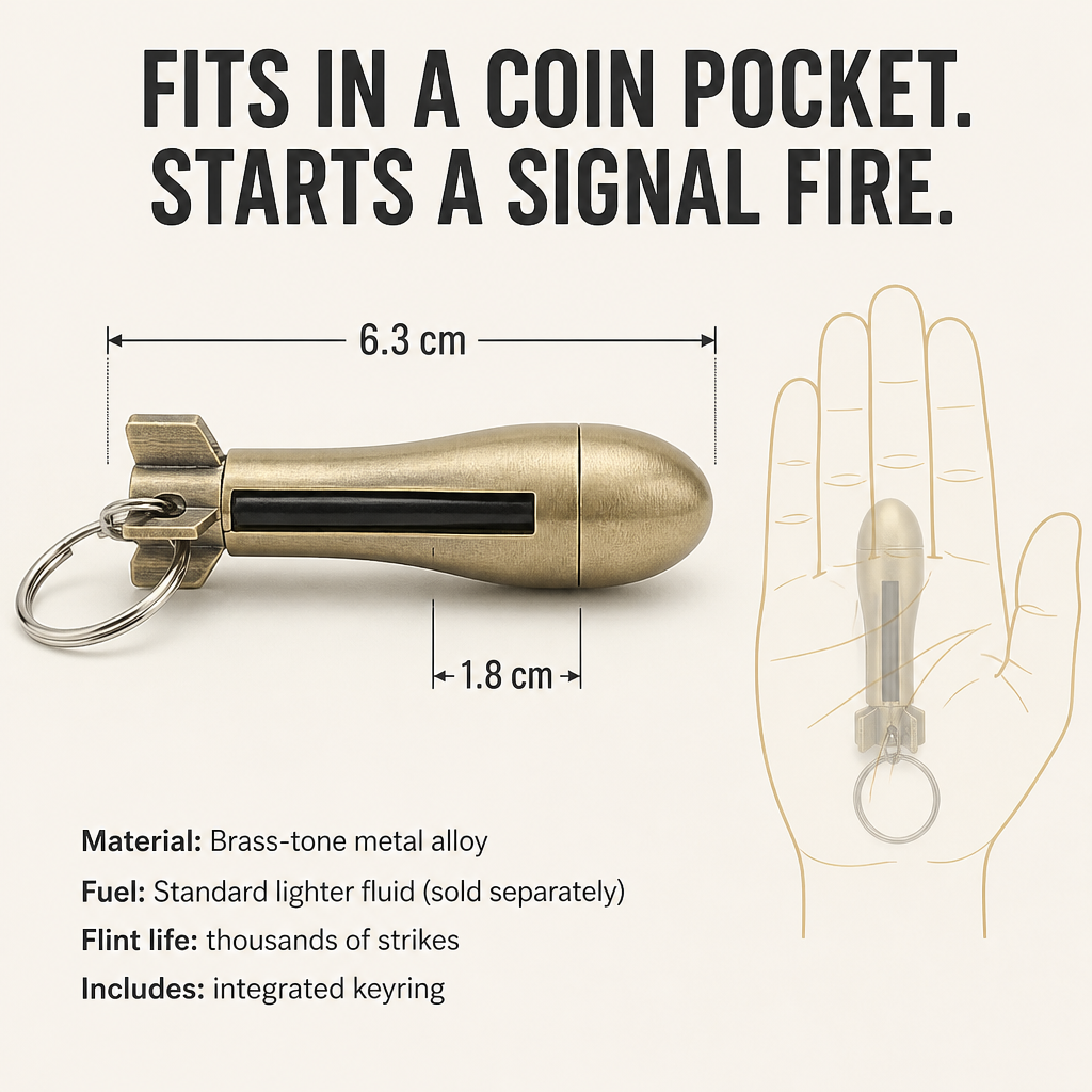 FlareForce™ — Spark a Flame Anywhere With One Strike of Steel