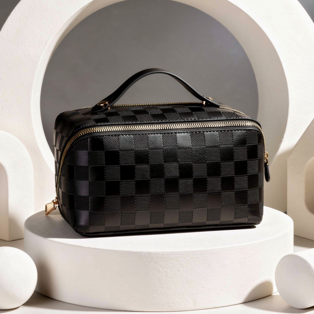 Chic Travel Makeup Organizer | Luxe Cosmetic Bag