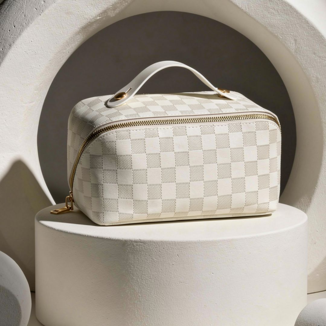 Chic Travel Makeup Organizer | Luxe Cosmetic Bag