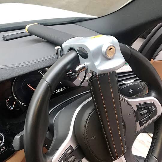 Steering Wheel Lock with Adjustable Features and Triple Lock System