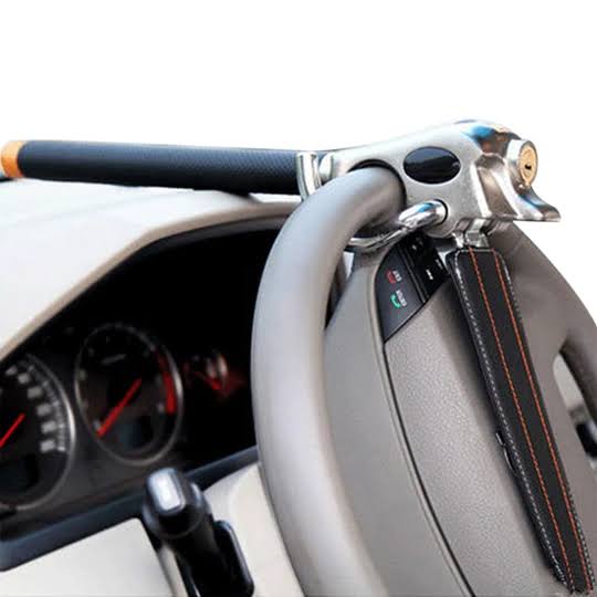 Steering Wheel Lock with Adjustable Features and Triple Lock System
