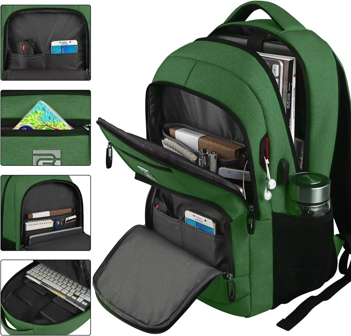 Anti-Theft Slim Laptop Backpack for Business with USB Charging Port
