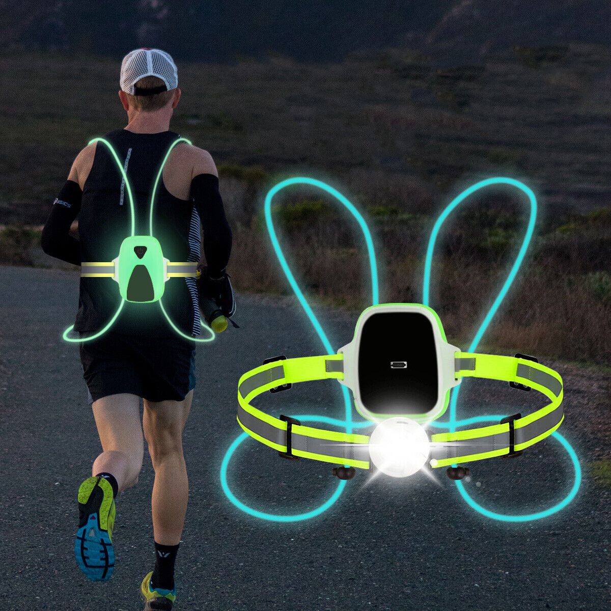 High Visibility Reflective Vest for Cycling and Running – LED Safety Gear
