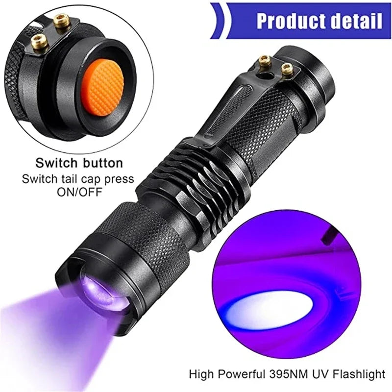Ultraviolet Flashlight for Detecting Pet Urine Stains – LED Blacklight