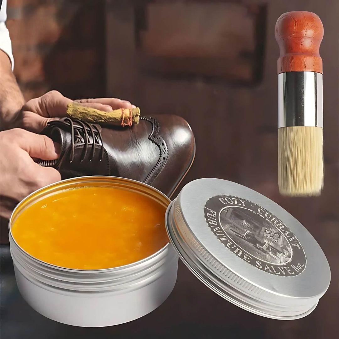 Balm for Leather Care with Brush – Nourish, Shield & Revitalize