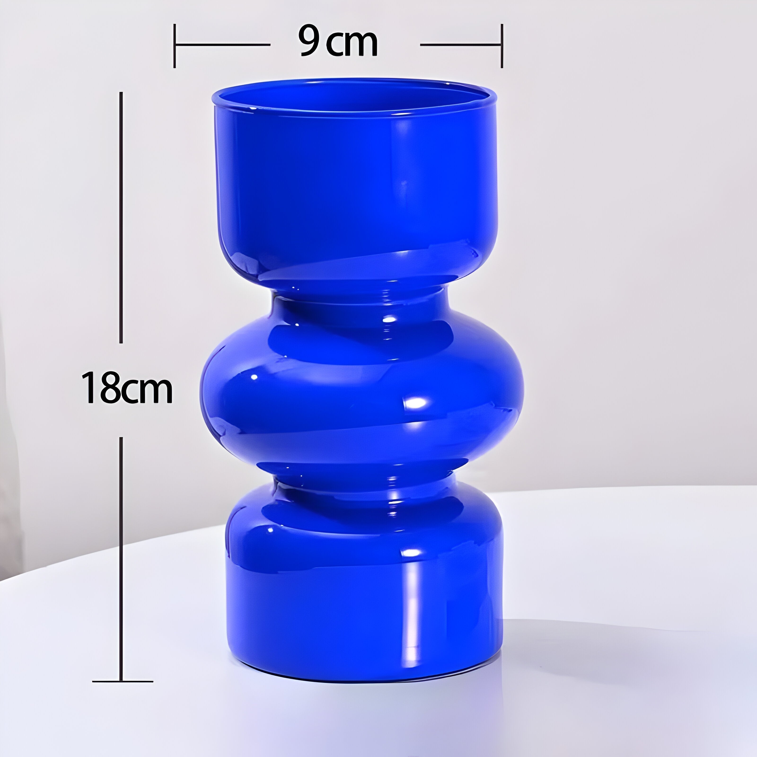 Hydroponic Glass Vase with Retro Design - cm Size